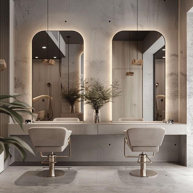 آینه های جذاب در سالن زیبایی