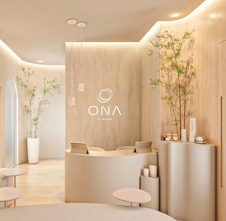 طراحی جذاب فضای پذیرش سالن زیبایی