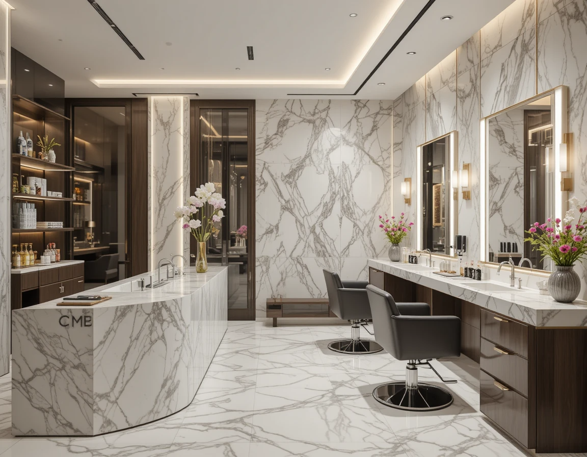 طراحی سالن زیبایی لوکس