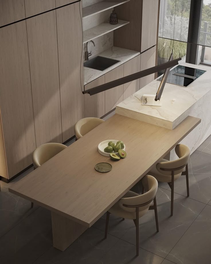 طراحی میز غذاخوری در آشپزخانه