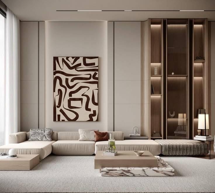 پذیرایی جذاب در طراحی داخلی آپارتمان