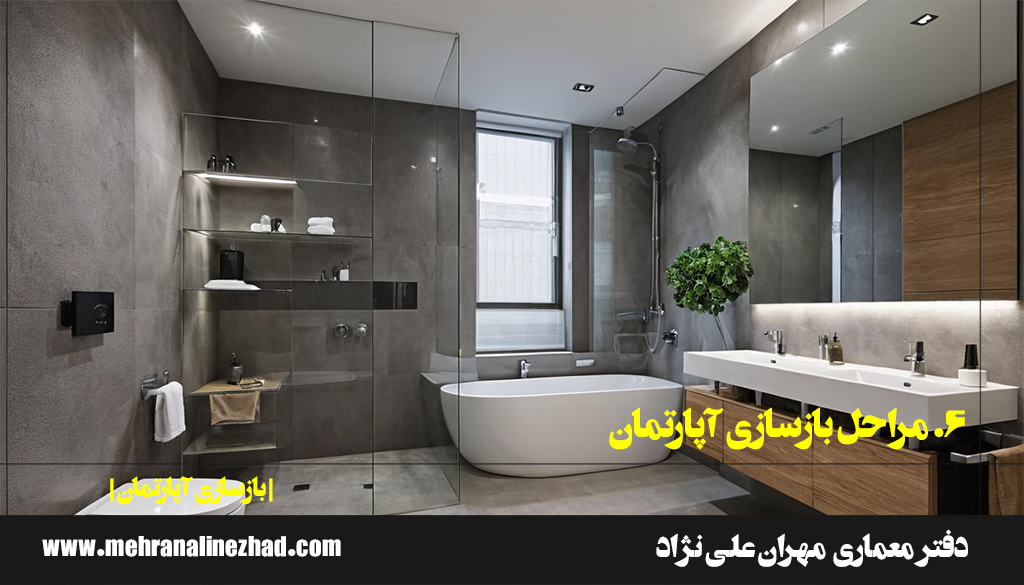 6. مراحل بازسازی آپارتمان - دفتر معماری مهران علی نژاد